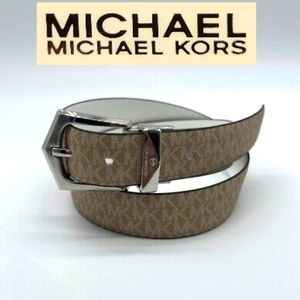 Michael Kors Leather Reversible Logo-print Belt